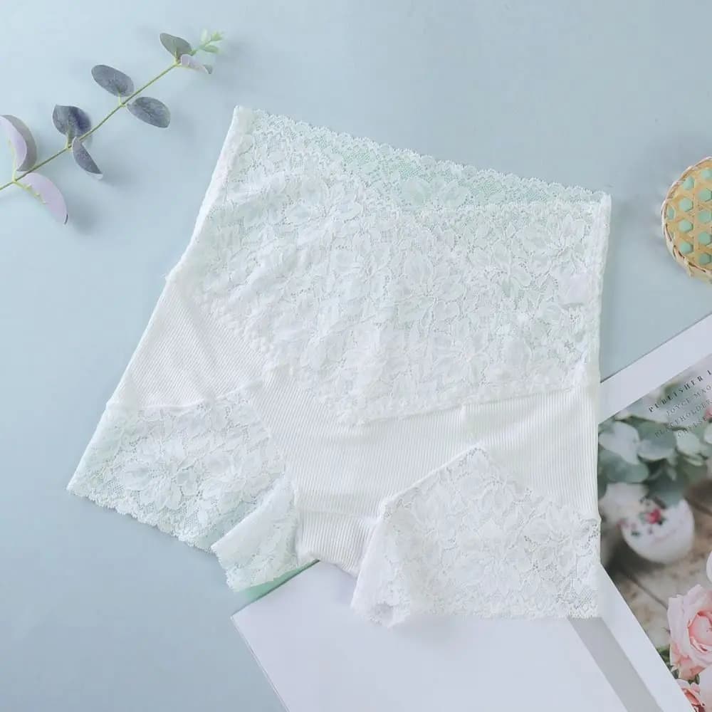 Clear Lace Safety Pants Seamless Shorts with Networked Floral Pants High Waist Leggings Women's Summer Shorts