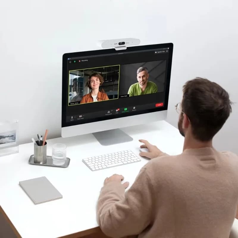 Webcam 4K Ultra HD per PC, Telecamera USB per Computer, Videochiamate e Streaming Live