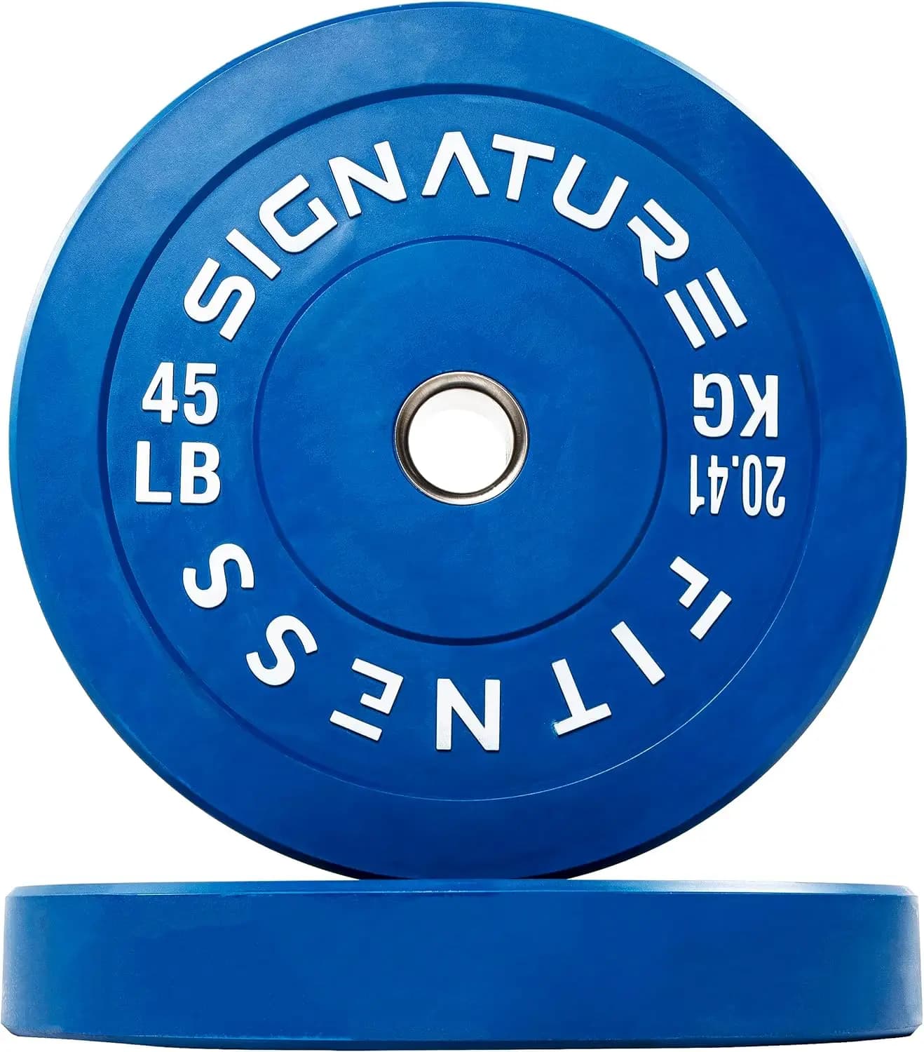 Piastre paraurti, piastre pesi da 2 "per allenamento della forza e sollevamento pesi, coppie, colorate 45 libbre