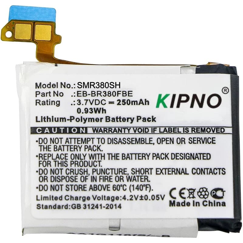 Batteria per smartwatch 3.7V 250mAh B1230J1EA,EB-BR380FBE,PGF582224H per Samsung Gear 2, Gear 2 Neo, SM-R380, SM-R381 + KIT TOOLS