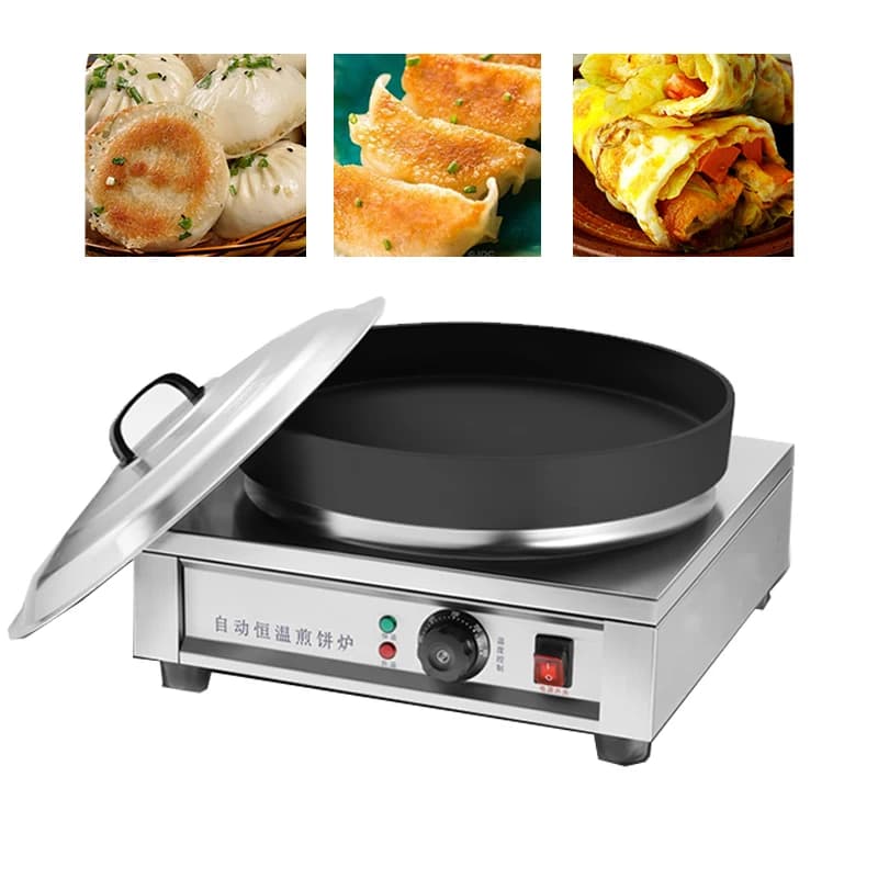 Fornello per friggere gnocchi Gyoza per uso domestico commerciale Gnocco elettrico Padella Panini Friggitrice per griglia Piastra per griglia, 220V