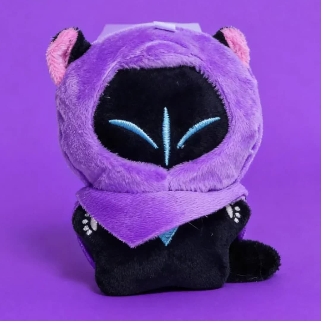 Peluche Omen Cat del Gioco VALORANT, Morbido Pupazzo per Bambini e Fan, Regalo di Compleanno Perfetto, Decorazione per la Casa