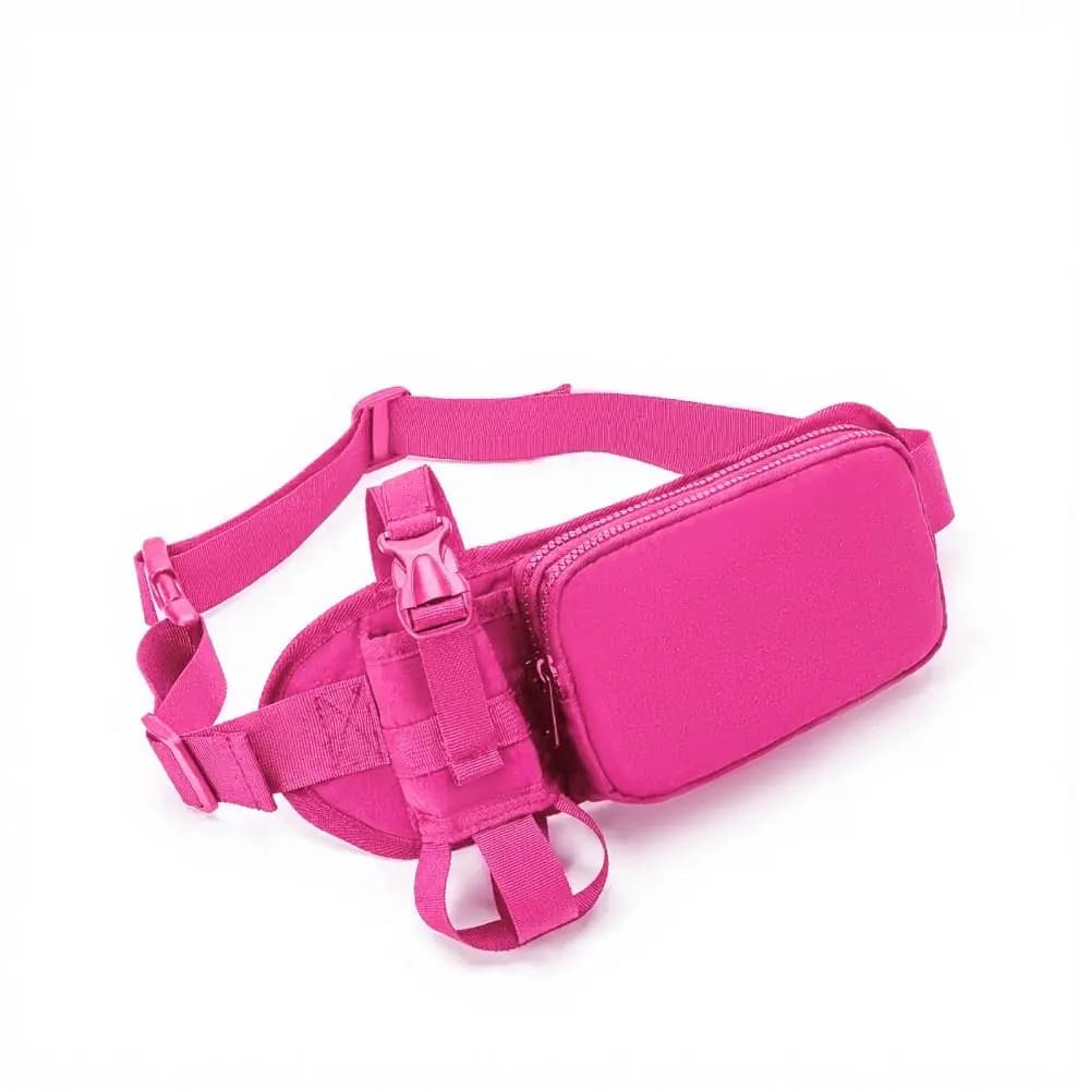 Cintura Elastica Multifunzionale per Corsa, Borsa da Vita Regolabile in Nylon con Portabottiglie, per Jogging, Palestra ed Esercizi Fitness