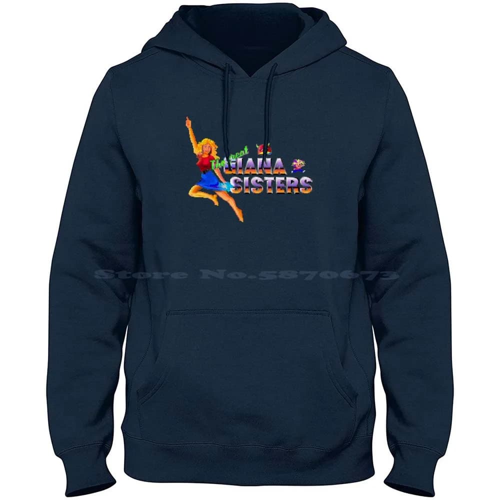 The Great Giana Sisters 100% Pure Cotton Hoodie Tshirt Commodore Amiga Screen Computer Retro Classic Bit Pixel Geek videogioco