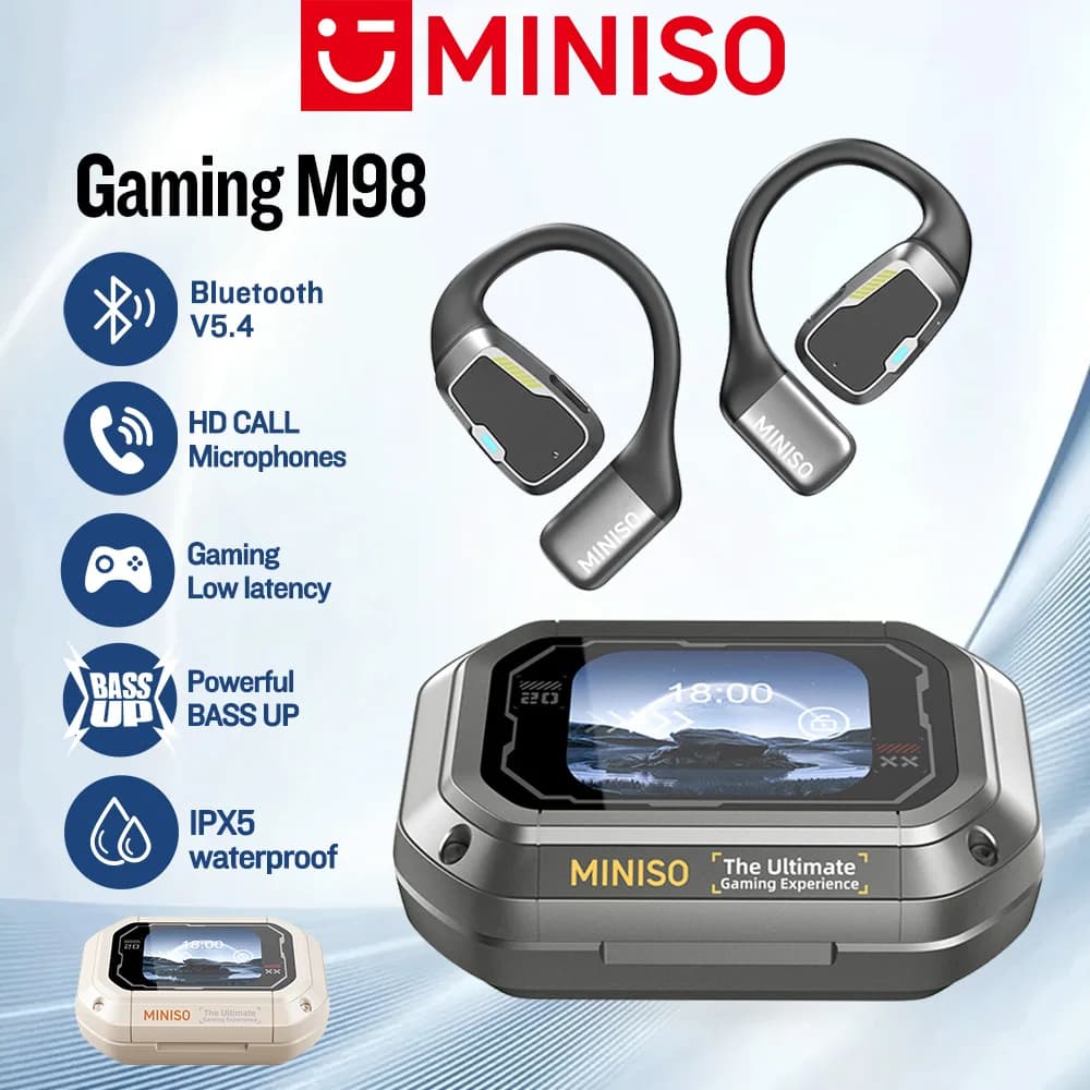 ♪ AI Translator] MINISO M98 Wireless Headphones OWS Sport Bluetooth Auxiliary Headphones ASMR APP Auxiliary translation IPX5