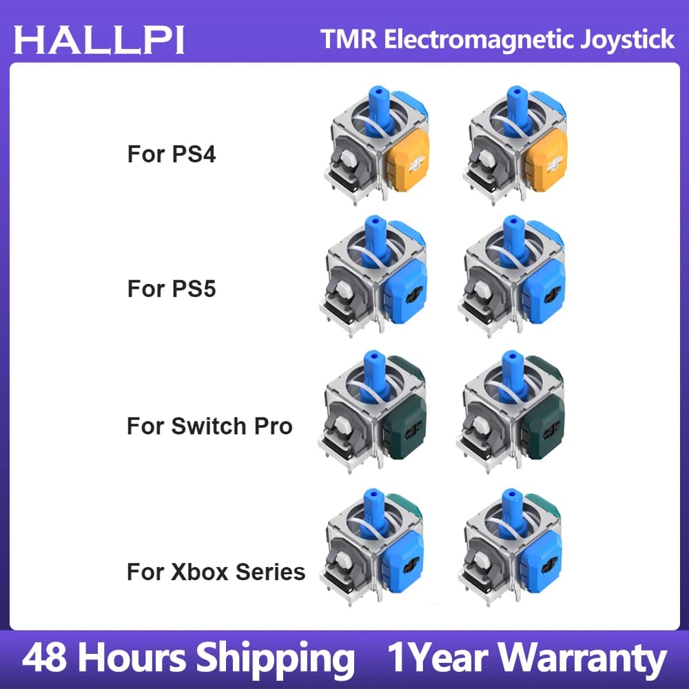Joystick elettromagnetico HALLPI TMR per PS4 PS5 Gamepad per sostituzione riparazione controller Switch Pro Xbox Series