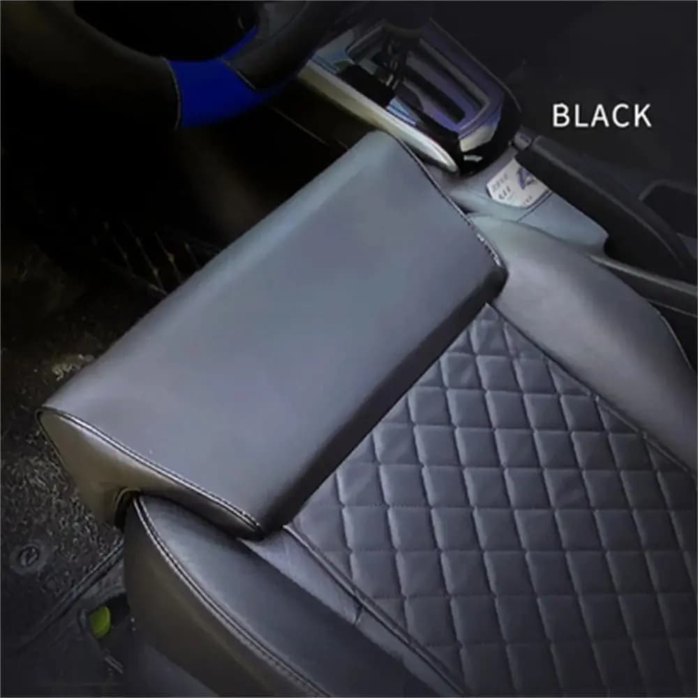 Cuscino di estensione per seggiolino auto in pelle Ginocchiera universale in schiuma traspirante Tappetino per sedia anteriore per auto antiscivolo resistente al sudore per esterni