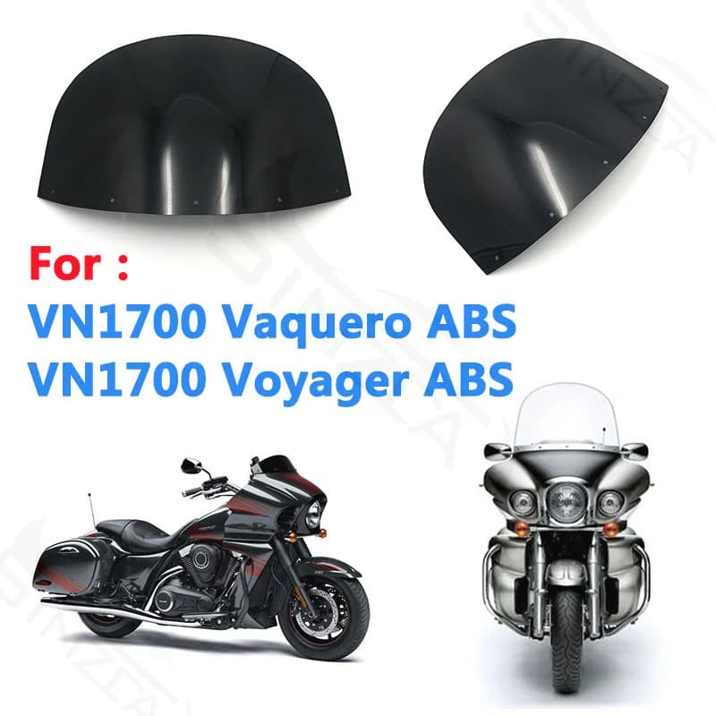 Per VN1700 Vulcan 1700 Voyager ABS 09-17 Moto Parabrezza Parabrezza Deflettori del Vento Parasole Vaquero ABS Nero
