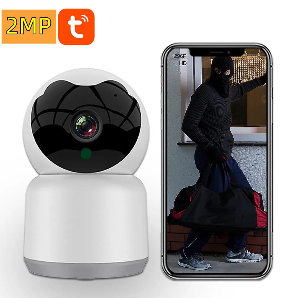 Telecamera IP TUYA da 2mp 1080P HD IR visione notturna voce bidirezionale CCTV sorveglianza Video domestica Smart Life WiFi Baby Monitor Wireless