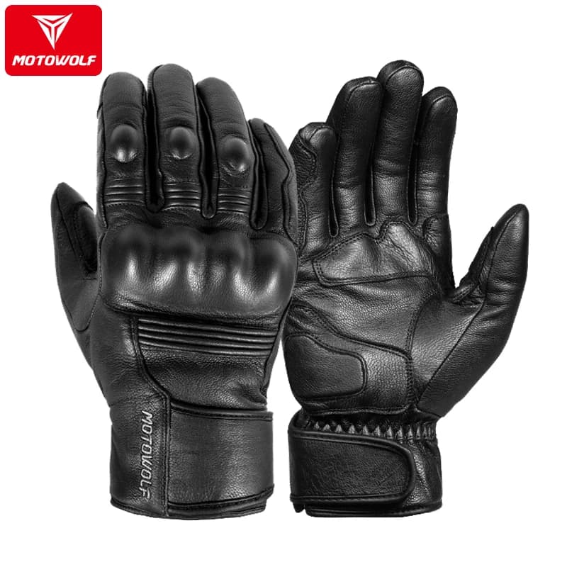 Winter Motorcycle Gloves Man Leather Motorcycle Gloves Waterproof Windproof Warm Guantes Para Motos Moto Invierno