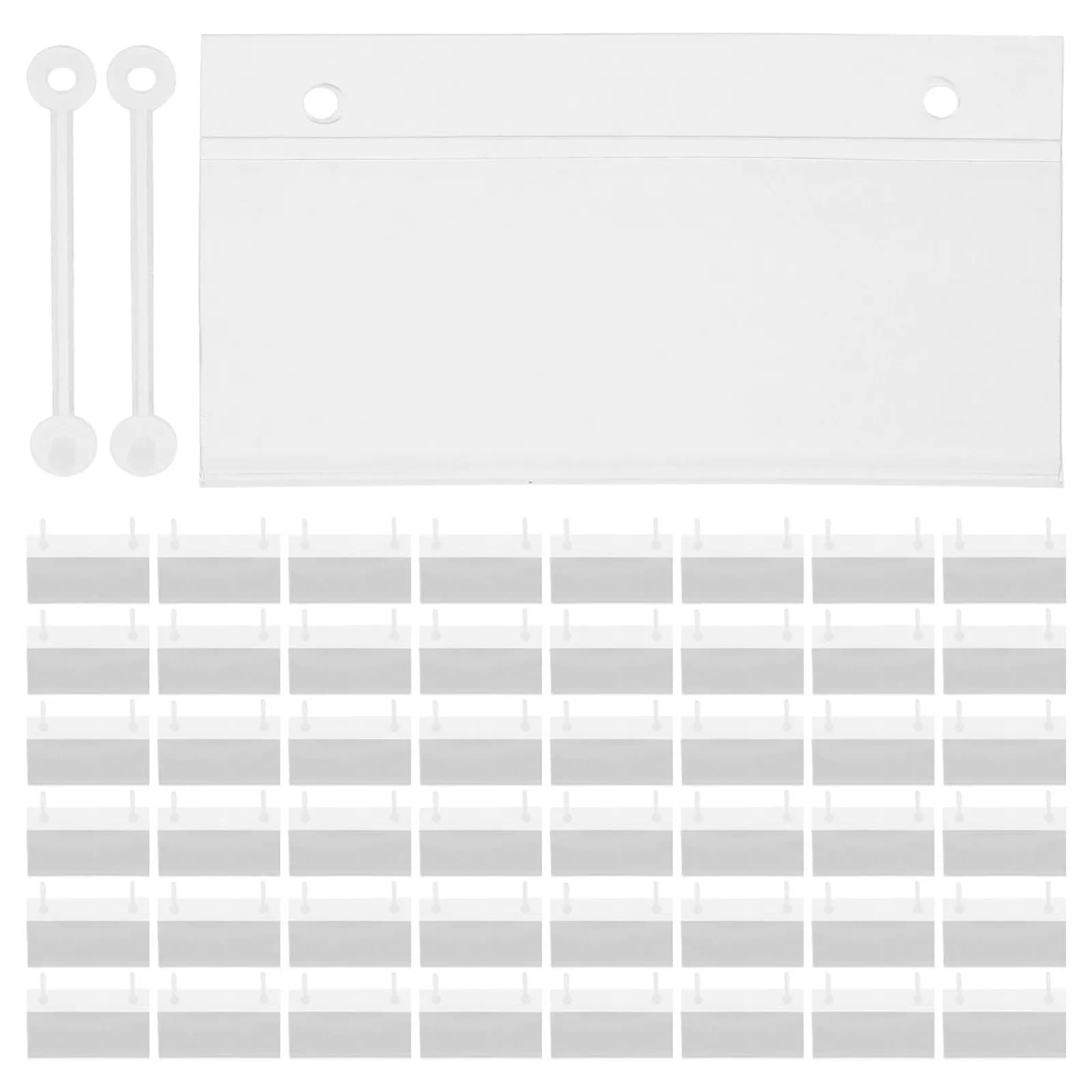 Set di 1 Portaetichette in Plastica con Chiusura a Scatto per Scaffali in Metallo, Cestini, Etichette Vuote per Prezzi, Supermercati, Negozi al Dettaglio, Dispense
