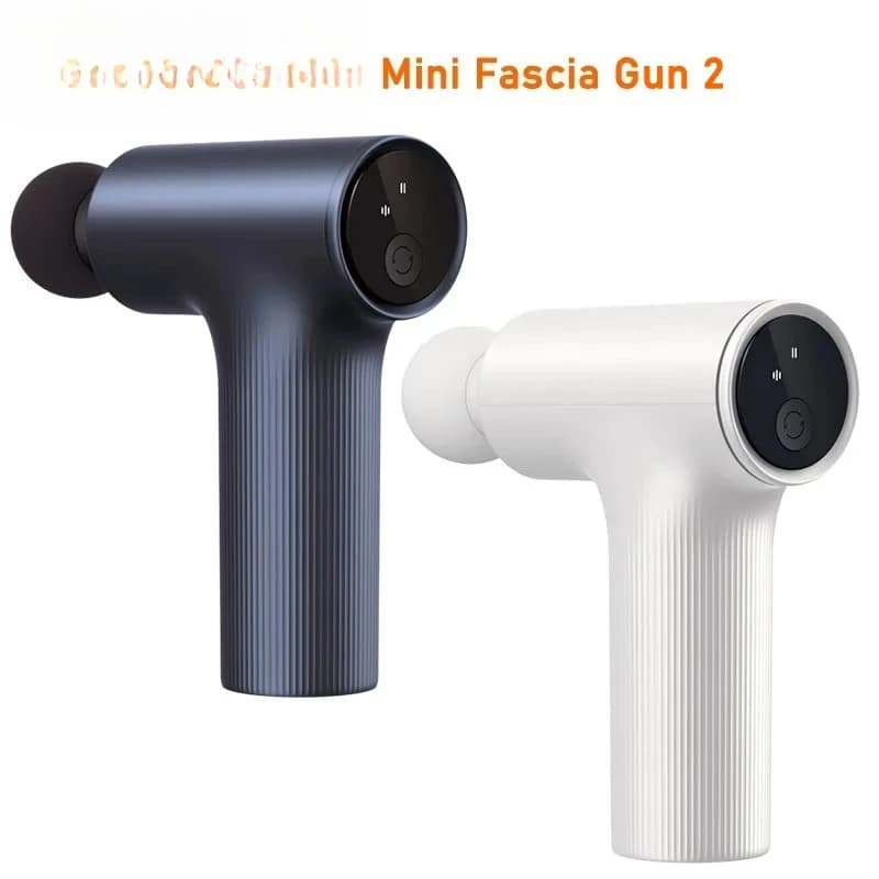Mini Fascia Gun 2 Pistola per massaggio muscolare 2450mAh 3 Testa di massaggio 18KG Spinta Spalla Collo Rilassamento Indicatore luminoso Massaggio