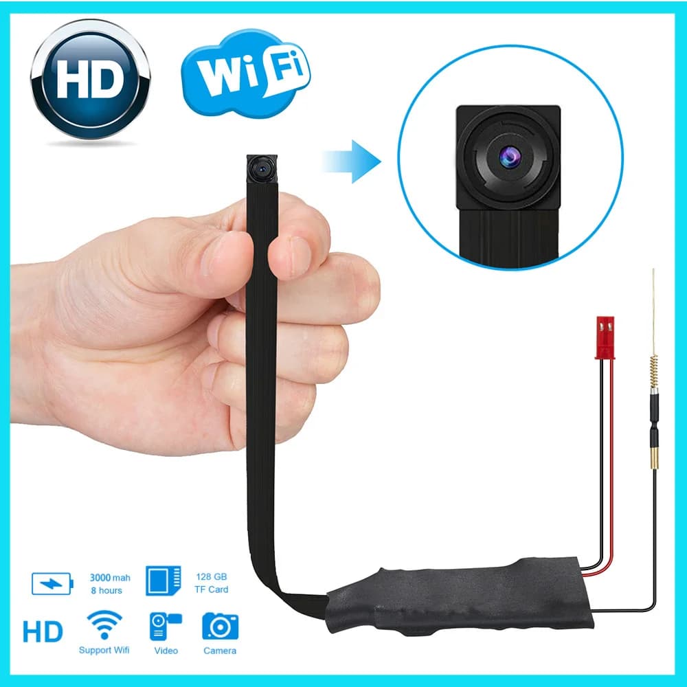 128G HD 1080P WiFi Mini videocamera videoregistratore in tempo reale Sicurezza domestica Micro videocamera IP Modulo fai da te Controllo remoto del movimento Scheda TF