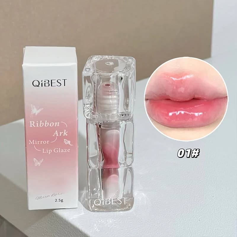 QIBEST Beauty Juice lip polish Gelatin gommosa Mirror Polished lip gloss Women's lip gloss affordable Lucidalabbra Tinta Korean cosmetics