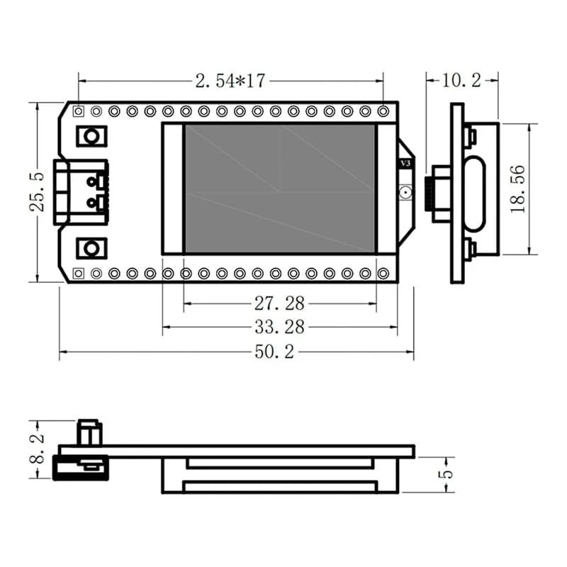 2 set di schede di sviluppo ESP32 LoRa V3 con antenna LoRa 868 MHz WiFi integrato Bluetooth SX1262-A12I