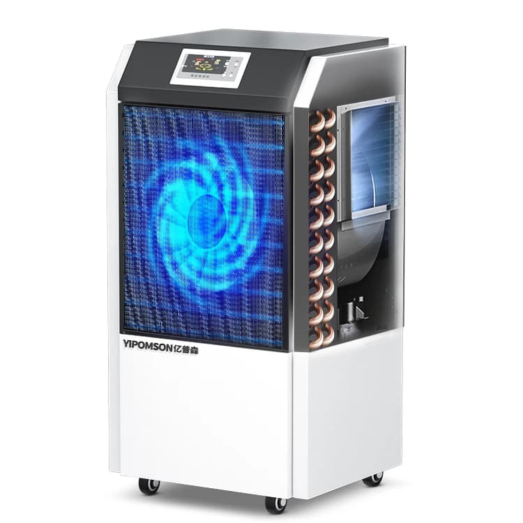 Deumidificatore Industriale Commerciale OEM Nero da 138L, 220V/50Hz, Portatile per Piscine e Serre Agricole