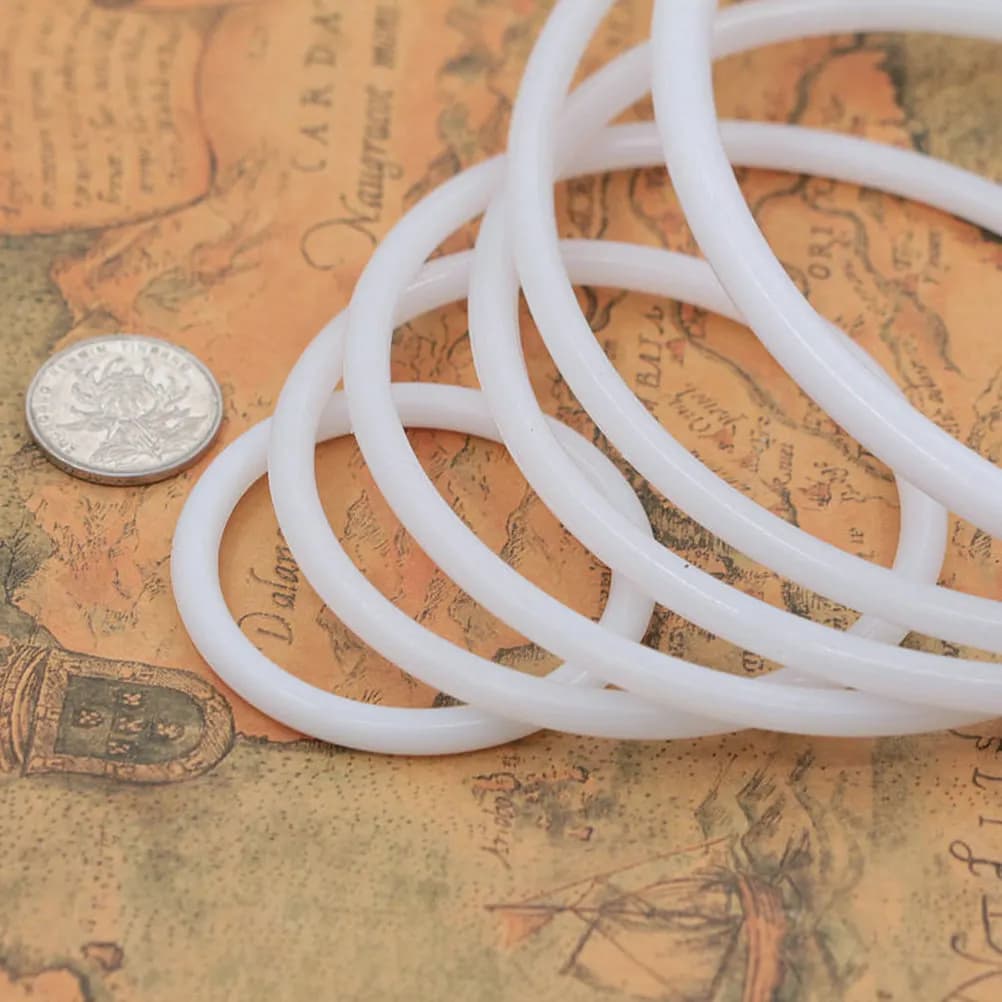 30Pcs Dreamcatcher Ring White Plastic 8.5cm DIY Craft Circles for Dream Catcher Mandala Wall Hanging Material Dreamcatcher Ring