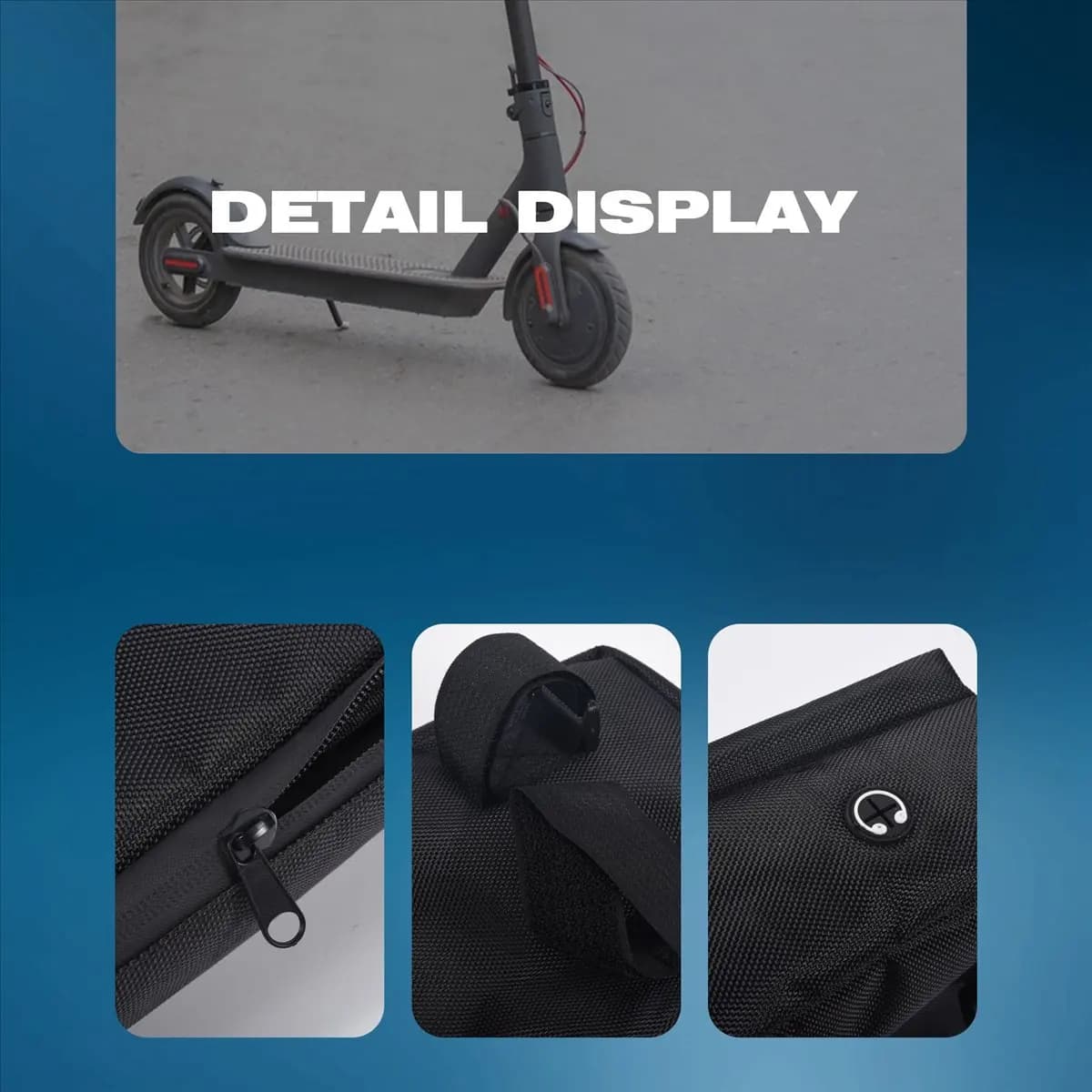 (ABDH) Electric Bike Scooter Battery Bag Bicycle Front E-Bike Waterproof Storage Bike Bag Cycling Part Bicycle Bag 45X16X7cm