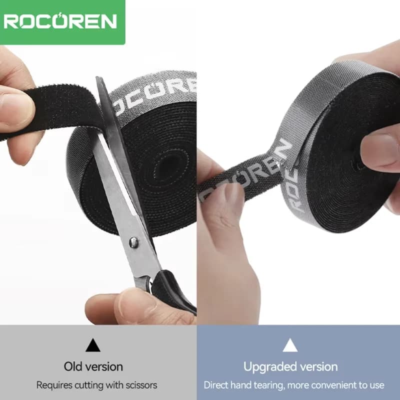 Rocoren Avvolgicavo Riutilizzabile per Gestione Cavi, Organizzatore di Cavi USB e Cavi di Ricarica per Telefono, Fascette Fermacavi