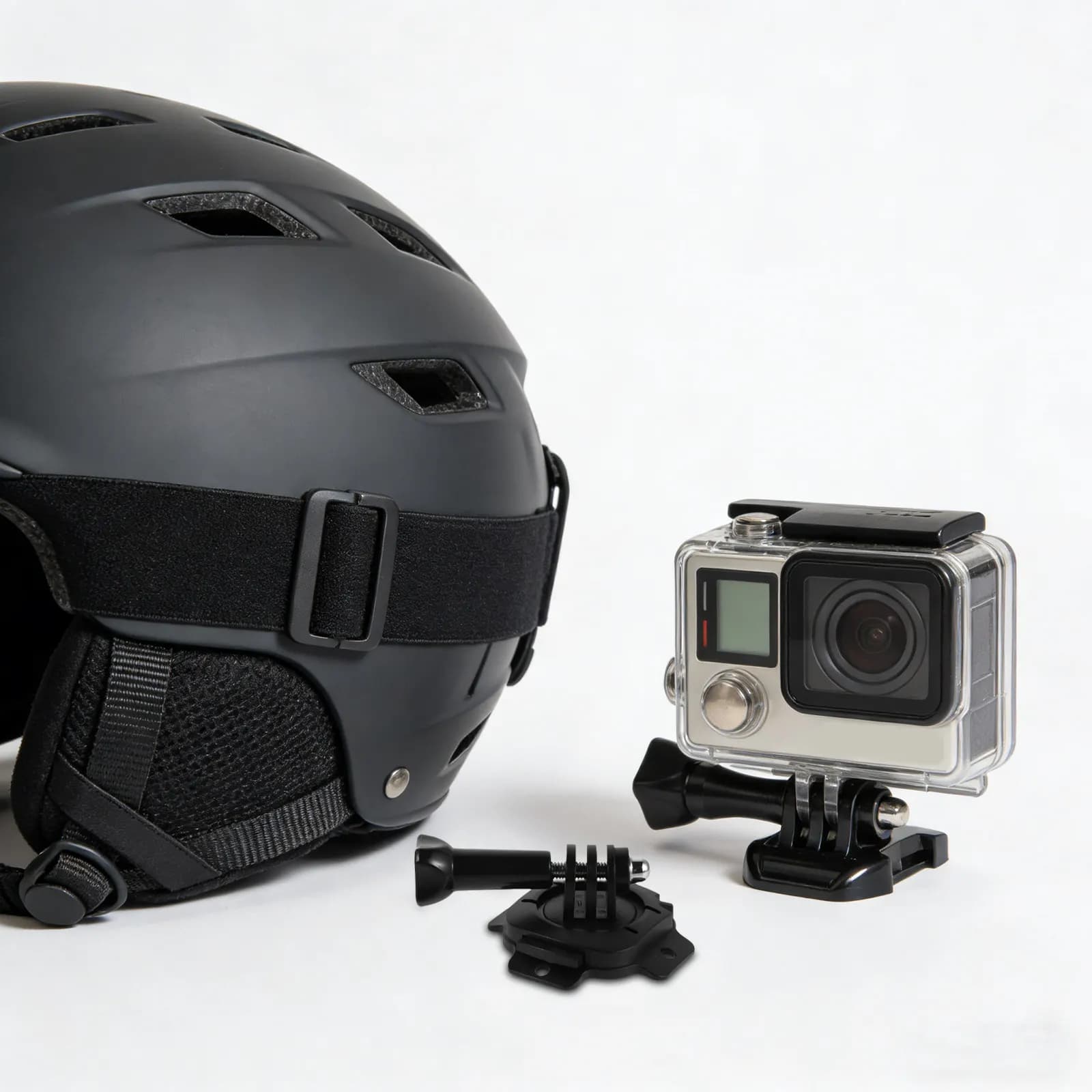 2 Set di Supporti Rotanti per Action Camera, per Sci, Snowboard, Moto, Arrampicata, Staffa di Fissaggio per Sport all'Aperto