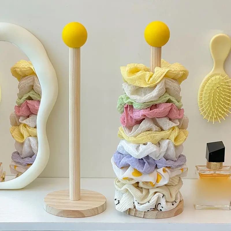 Scrunchies per capelli in legno Organizzatore Espositore per fascia per capelli Porta bracciale per fascia Accessori per capelli Organizzatore Ripiano portaoggetti