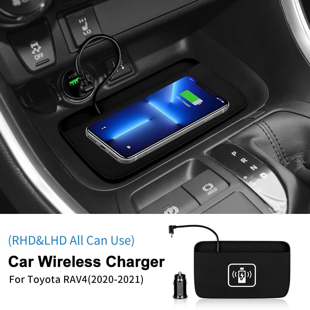 For Toyota Rav4 Rav 4 xa50 2019 2020 2021 2022 2023 2024 Car wireless charger 15W Fast charging support for mobile phone LHD RHD