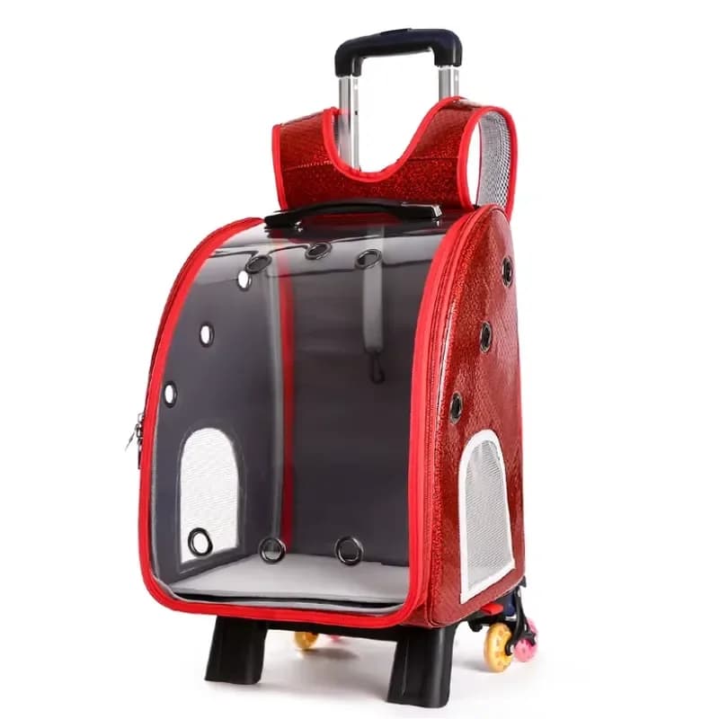 Hot Sell Pet Carrier Mesh Travel Backpack for Small Pets Puppy Cat Dog Draw-Bar Box
