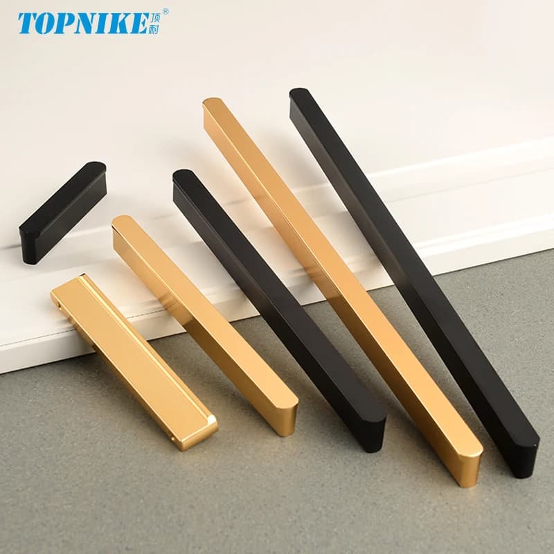 Maniglie per mobili moderni Maniglie per porte dell'armadio Maniglie per armadi da cucina nere lunghe 500 mm Maniglia per cassetti Maniglia in lega di alluminio