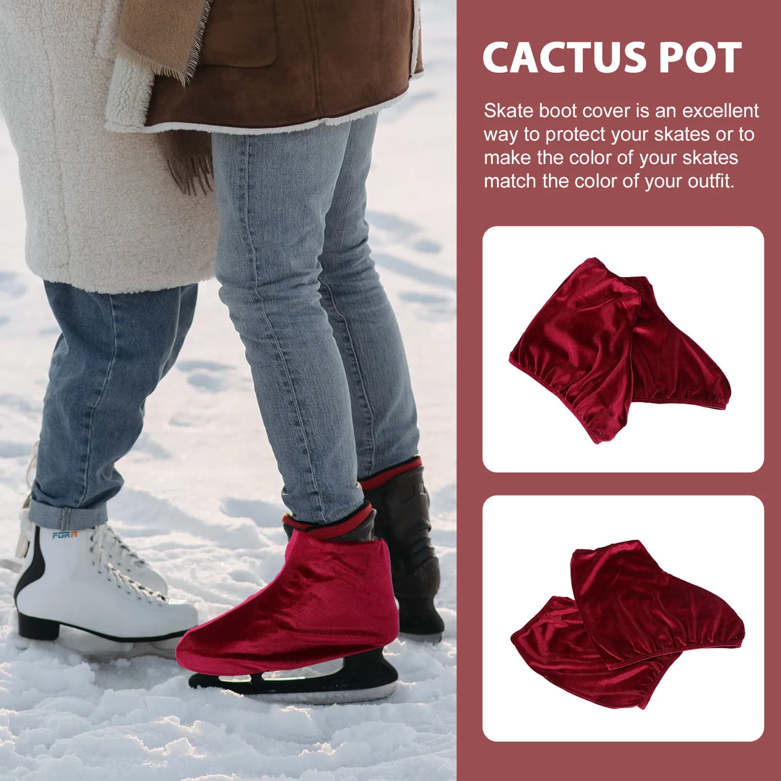 1 Paio di Copriscarpe per Pattini da Ghiaccio Resistenti all'Usura, Copriscarpe Protettivi per Pattinaggio Artistico in Poliestere, Accessori per Pattinaggio su Ghiaccio