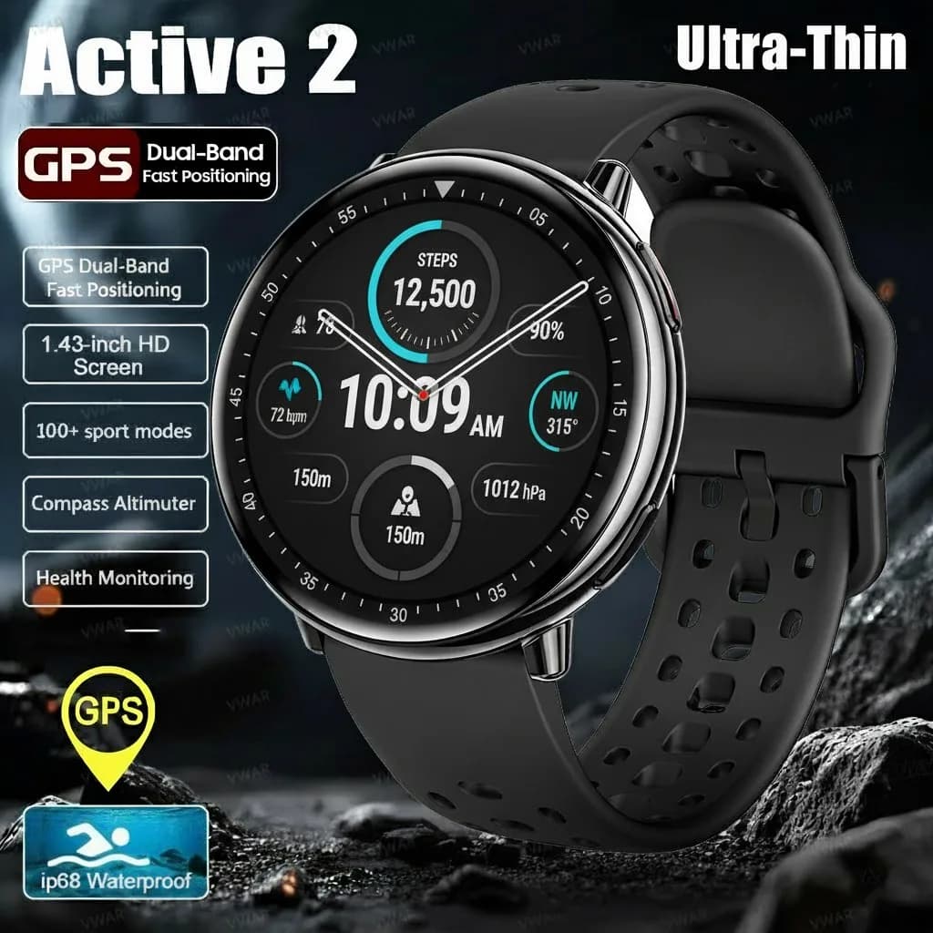 2025New Active 2 Smart Watch GPS integrato per donna uomo IP68 orologi sportivi impermeabili cardiofrequenzimetro Smartwatch ultrasottile