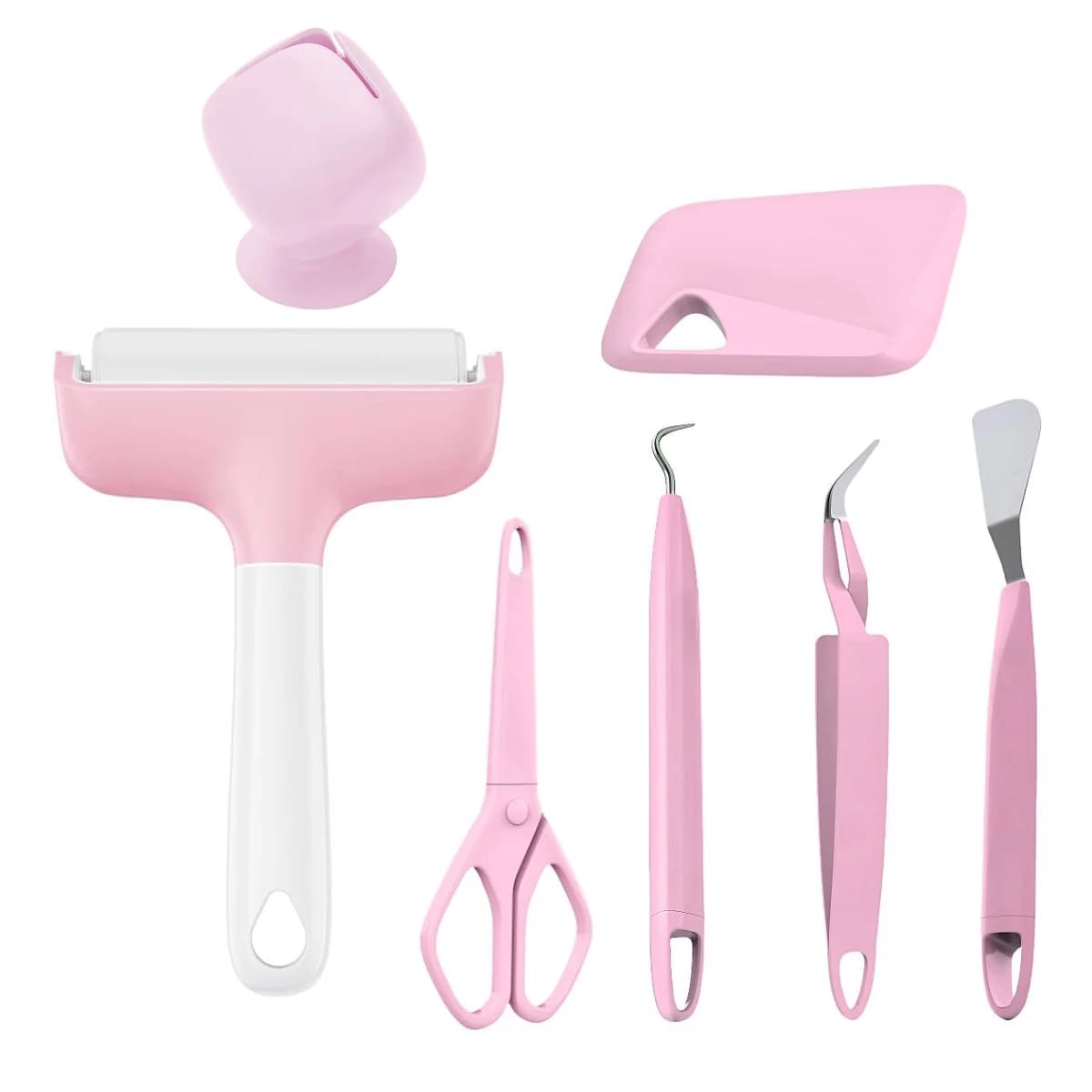 A Set Of Vinyl Weeding Tools For Cricut/Silhouette Vinyl(Basic Set&Weeding Scrap Collector&Brayer Roller),Scrapbooking Tools