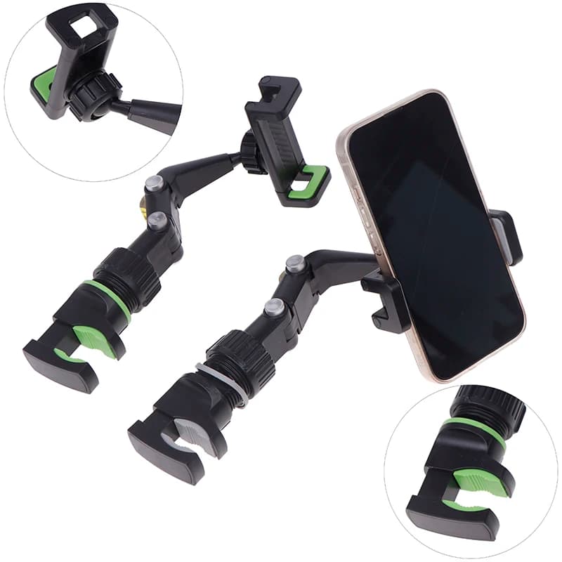 1 Pezzo Supporto per Cellulare da Auto, Cucina, Ristorante, per Live Streaming, in ABS Verde/Grigio, Accessori per Strumenti Musicali