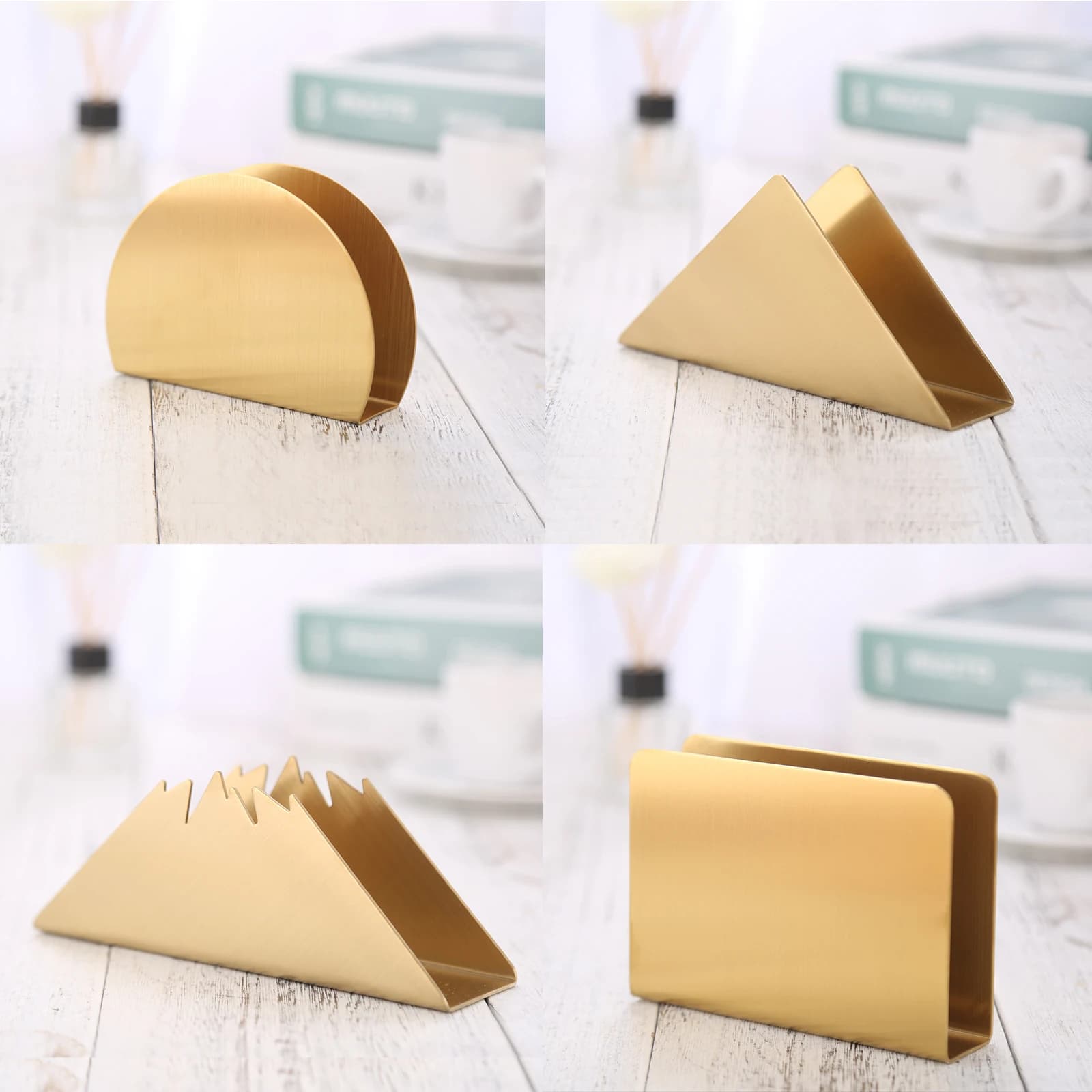 1 PC Porta asciugamani di carta Porta tovaglioli da tavolo Portaoggetti in acciaio inossidabile placcato oro Portaoggetti per hotel Decorazione di nozze per la casa