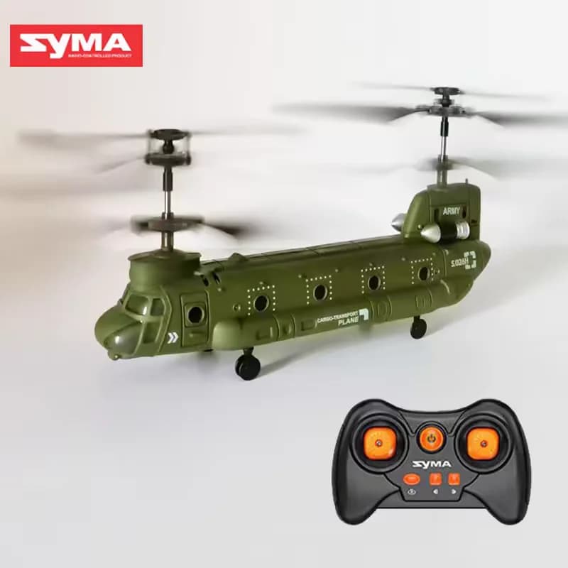 Syma 2.4g Hz elicottero telecomandato S026h trasporto militare Rc aereo armato modello Chinook bambini ragazzo giocattoli regalo di compleanno
