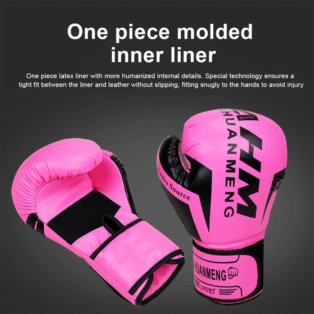 Boxing Gloves with Strap closure, Breathable Gloves for Training and Sparring, for Men and Women