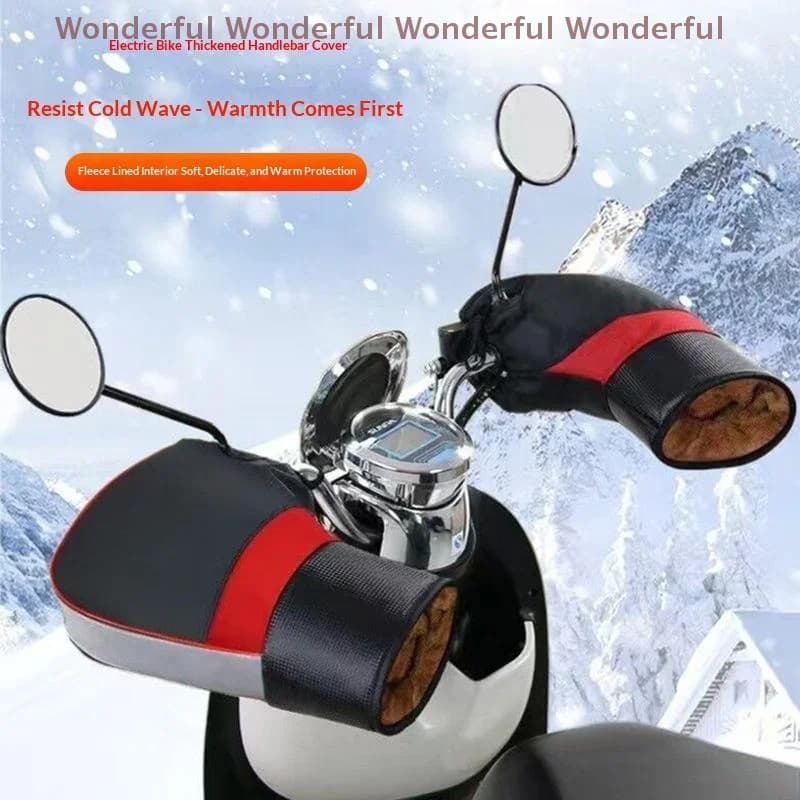 1 paio di coperture per manubrio durevoli, guanti da manubrio per moto impermeabili, guanti termici da ciclismo invernali per motoslitta e-bike