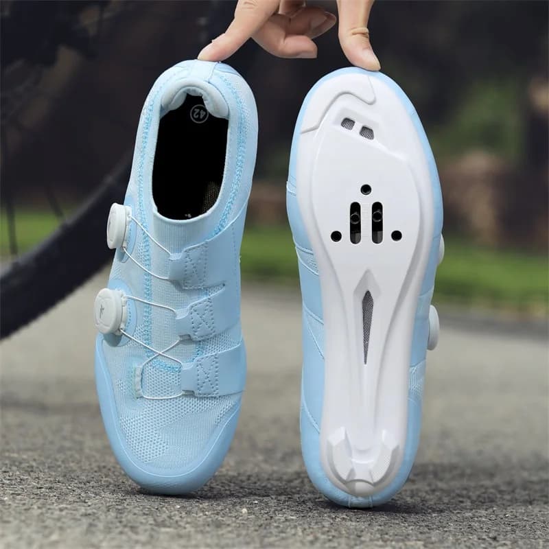 Scarpe da ciclismo SPD unisex per mountain bike e bici da strada, traspiranti, antiscivolo, resistenti all'usura, per pedali, attrezzatura da ciclismo per competizioni all'aperto.