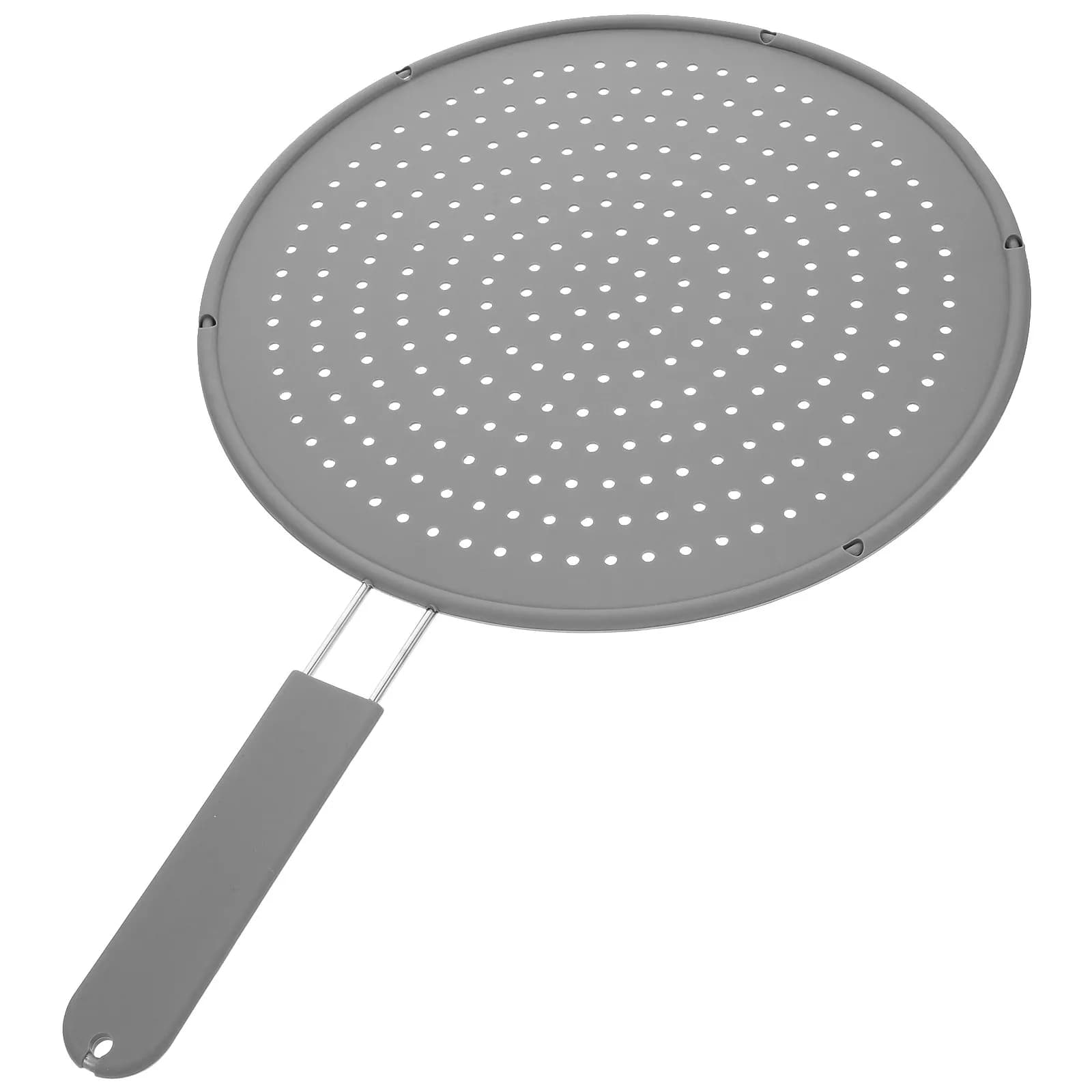 Splatter Screen for Frying Pan Silicone Splatter Guard Anti Oil Splashing Cover with Ergonomic Handle Perfect Housewarming Gift