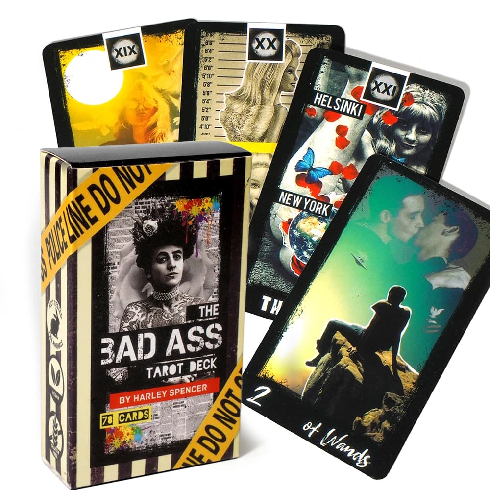 The Bad Ass Tarot Deck 78 carte Mazzo Fortune Telling Gioco Strumenti di divinazione per principianti