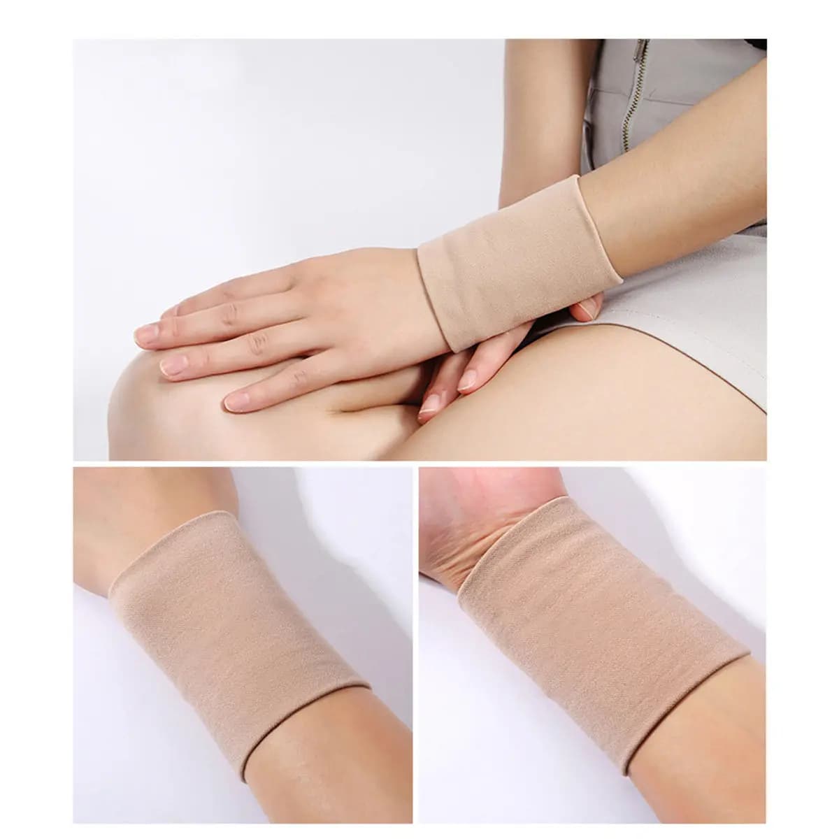 Supporto per Polso Elastico Sottile (2 Pezzi) per Protezione da Infortuni, Calore e Miglioramento della Circolazione, Fascia da Polso per Basket