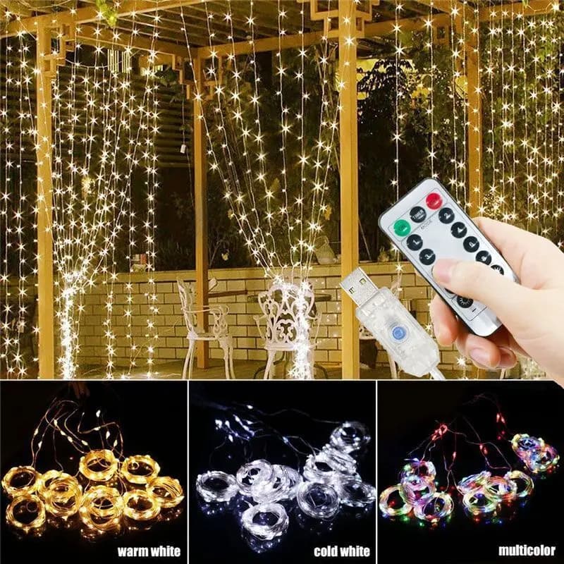 Catena Luminosa USB con Telecomando, Illuminazione Romantica per Matrimoni, Feste, Vacanze e Decorazioni Interne