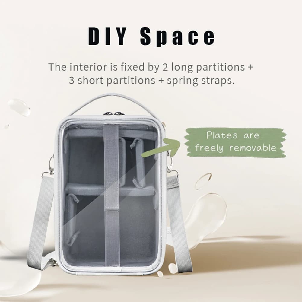 Borsa per Fotocamera Trasparente, Borsa per DSLR Digitale, Borsa a Mano Multifunzionale, Borsa a Tracolla per Fotocamera Pocket 3/Insta360