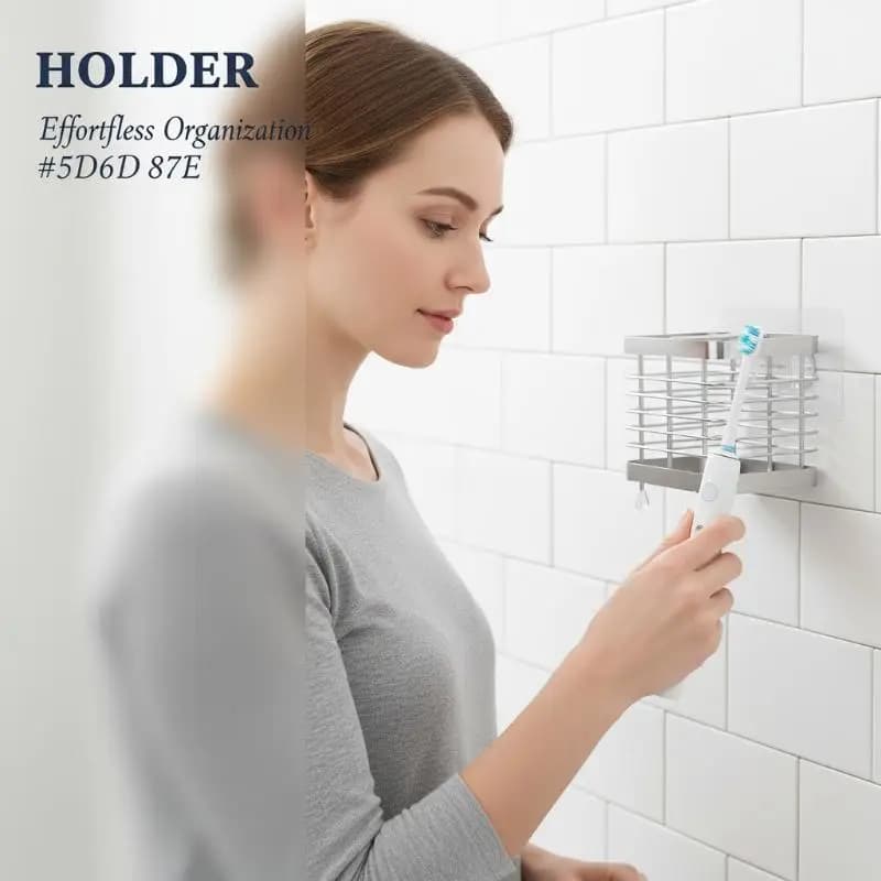 Portaspazzolino elettrico in acciaio inossidabile, supporto da parete, accessori per il bagno, antiruggine, per 4 spazzolini
