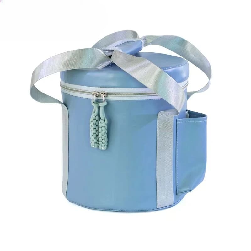 Crystal Soul Light Blue Crystal Singing Bowl Bag Shockproof Colorful Handbag Customized Size