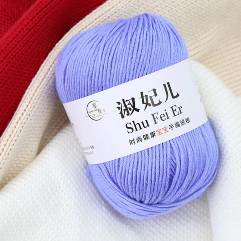 5 Pezzi X 50g Filato a 6 Capi in Proteine di Seta e Lana, Cotone Medio-Fine per Fai-da-Te, Materiale per Tessitura, Filo per Borse, Sciarpe, Uncinetto, Pantofole
