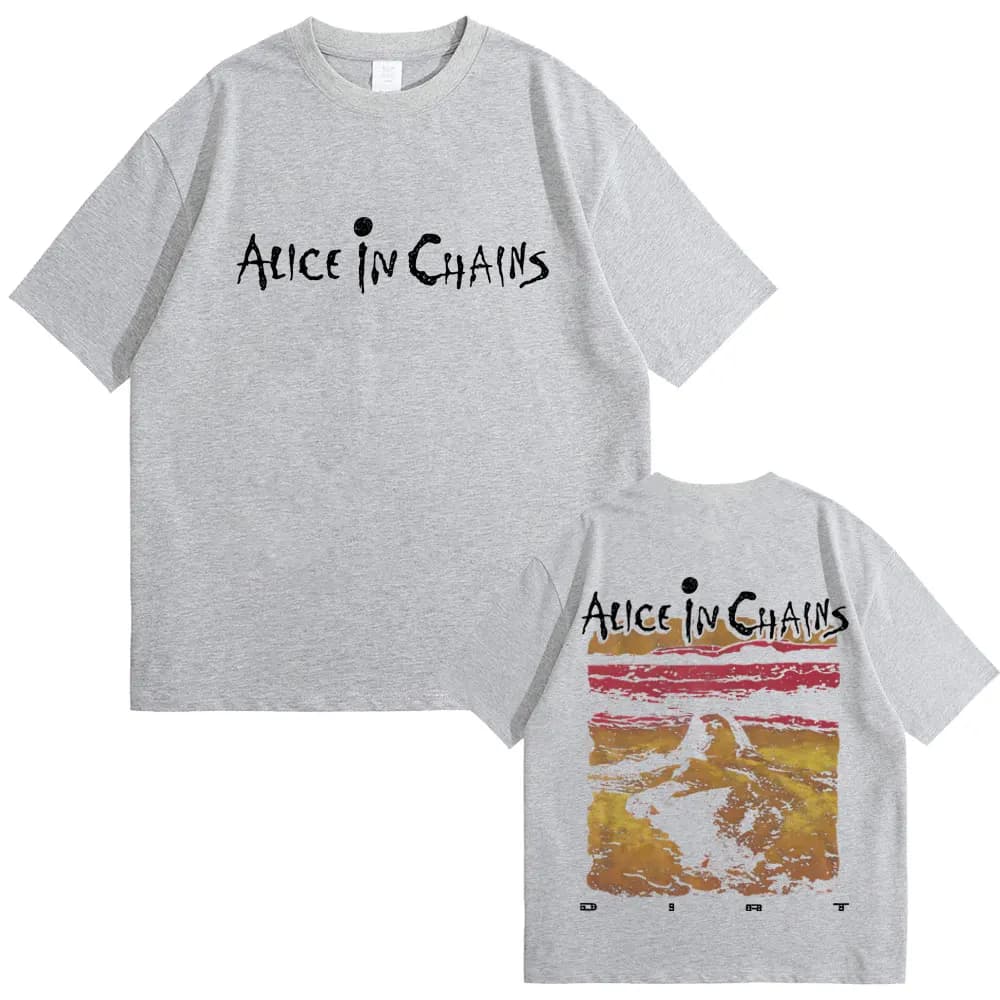 New Rock Band Alice Thompson Band Gravel Embroidered T-shirt for Both Men and Women Summer Style Casual Streetwear 2026