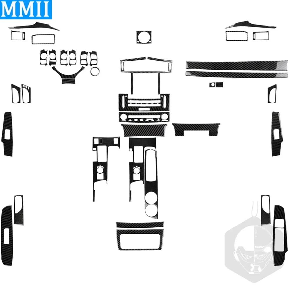 33 pezzi kit in vera fibra di carbonio interni set completo rivestimento accessori auto decorazione adesivo per Lexus IS250 IS350 2014-2018