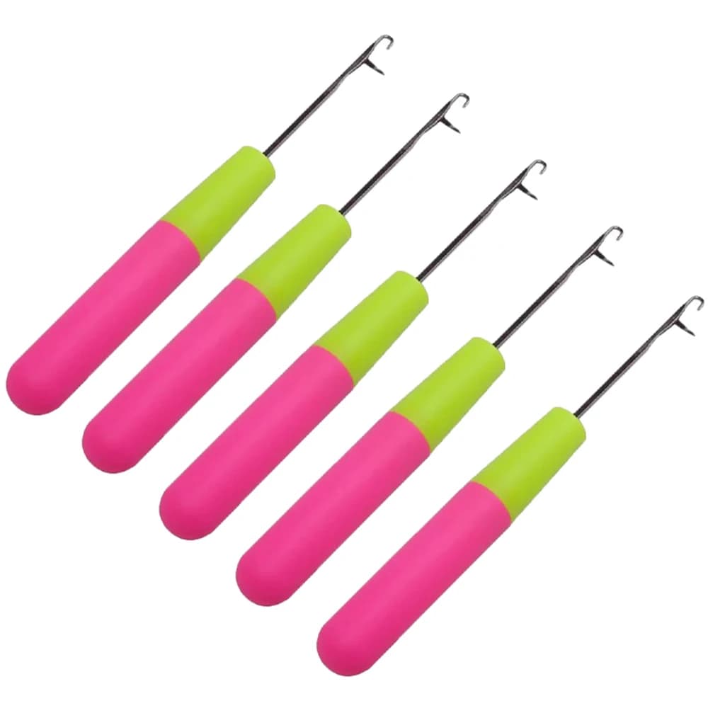 Set da 5 Pezzi: Strumento per Intrecciare e Modellare Parrucche, Estensioni per Capelli, Uncinetto in Plastica per Dreadlocks