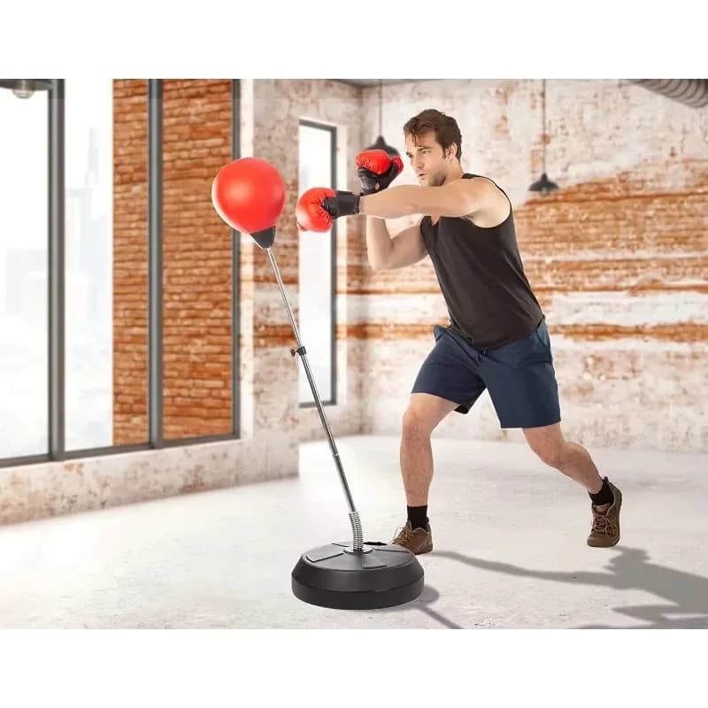 Inflatable boxing bag with stable design for home gym and fitness training for the whole family