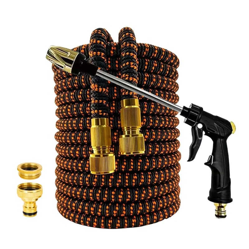 Expandable Garden Hose Convenient And Flexible Used For Car Washing And Watering Tools With High-Pressure Nozzle 25FT-100FT